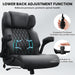 500Lbs Big and Tall Office Chair Adjustable Lumbar Support for Back Pain, Extra Wide Seat Executive Office Chair Thick Armrest Pad, Heavy Duty Base&Upgraded Wheels, Ergonomic Desk Chair