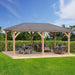 12 X 20 Meridian Gazebo Rain Gutters, Complete Gutter System with 4 down Spouts for Meridian Gazebo