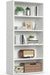 53 Inch Tall White Industrial Floorstanding Bookcase