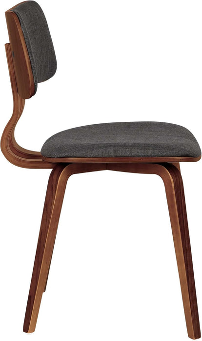 Jaguar Dining Chair in Charcoal Fabric and Walnut Wood Finish,Charcoal/Walnut Finish 20D X 18W X 29H In