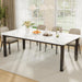 71" Dining Table for 6-8 People, Kitchen Table with Metal Frame