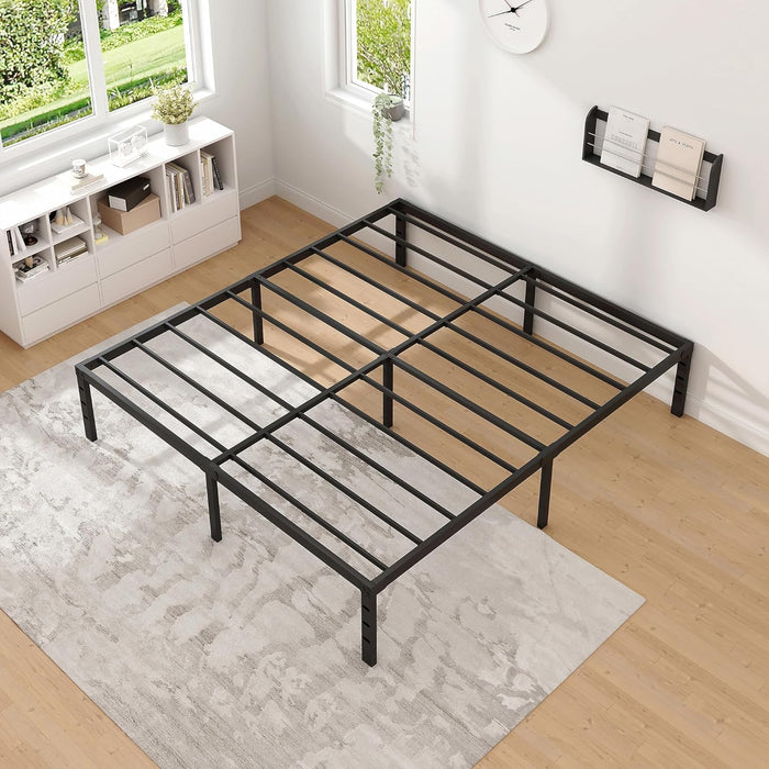 Metal Bed Frame,Queen Size Bed Frame with Storage Space,14 Inch