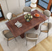 78 Inch Rectangular Dining Table for 6 to 10, Farmhouse Fluted Dining Kitchen Table, Modern Wood Long Dining Table for Kitchen Living Room, Walnut
