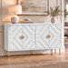 58'' Modern Sideboard Buffet Storage Cabinet with 4 Doors, White