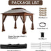 10' X 10' Pop up Gazebo Tent (Coffee)