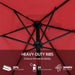 9FT Patio Umbrella Outdoor with Heavy Duty Base Included,Table Umbrella with Push Button Tilt and Crank, UV Protection Waterproof for Yard/Outdoor/Wedding Parties and Events - Red