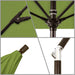 7.5' round Crank Lift, Collar Tilt, Aluminum Pole, Fiberglass Rib Patio Umbrella, Bronze Finish