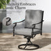 Patio Swivel Chairs, Metal Armchairs W/Cushions, 4PCS