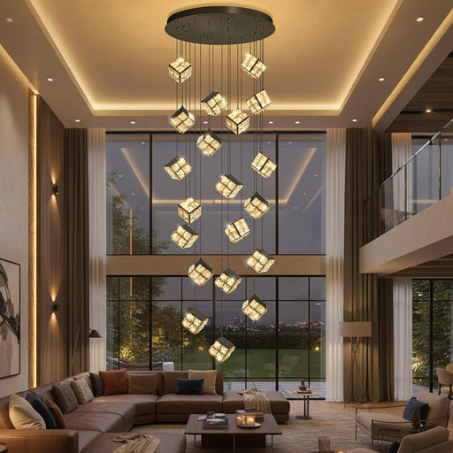 20 Light Black Elegant Chandelier Pendant Lighting