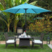 7.5FT Patio Umbrellas with Push Button Tilt and Crank, Blue