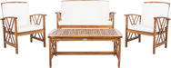 SAFAVIEH Outdoor Fontana 4-Piece Patio Sectional Sofa Set, 40.2" PAT7008A