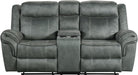 Charcoal Reclining Loveseat with Console