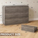 Dresser for Bedroom with 6 Drawers, Fluted Chest of Drawers with round Curved Corner, Hidden Handles, Modern Wood Storage Organizer for Bedroom, Nursery, Living Room