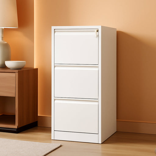 Three Drawer Filing Cabinet With Lock IndustrialGrade