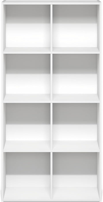 LUDER Book Shelf, 8-Cube Bookshelf, Bookcase, White | Open Shelves, 11.6 X 23.9 X 47.4, for Living Room, Bedroom, Home Office