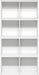 LUDER Book Shelf, 8-Cube Bookshelf, Bookcase, White | Open Shelves, 11.6 X 23.9 X 47.4, for Living Room, Bedroom, Home Office