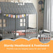 Twin Size CharcoalGray Premium Hardwood Playhouse Bed