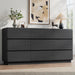 Black 9 Drawer Dresser for Bedroom, 63" Wide Chest of Drawers