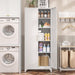 SeventyFiveInch White Industrial Grade Pantry Cabinet Storage