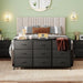 Dresser TV Stand for 65 Inch TV, 9 Drawer Dresser for Bedroom, Black