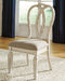 Realyn French Country Ribbon Back Dining Chair, 2 Count, Chipped White