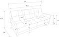 Modern Navy Futon Sofa Bed