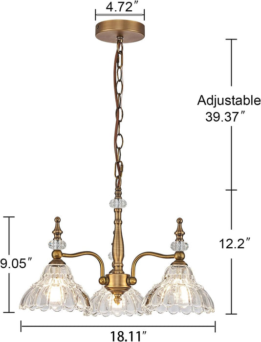 Chandelier Light 3 Lights Chandeliers Lamp Modern Pendant Lighting Fixtures for Dining Room Entryway Living Room Bedrooms Foyer Entrance Kitchen