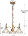 Chandelier Light 3 Lights Chandeliers Lamp Modern Pendant Lighting Fixtures for Dining Room Entryway Living Room Bedrooms Foyer Entrance Kitchen