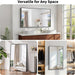 Black Framed Bathroom Mirror - Shatterproof 30"X50" Tempered Glass, HD No Distortion, Horizontal/Vertical Mount, Modern Matte Aluminum Alloy Frame