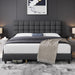 King Size Upholstered Tufted Bed Frame with Headboard