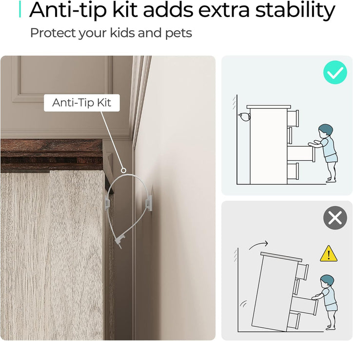 BeigeFinish Solid Wood Dresser With Nine StorageDrawers