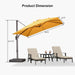 Outdoor Patio Umbrella 9' X 9' All-Aluminum Bronze, Yellow