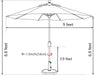 USA 10-Year-Non-Fading 9Ft Market Patio Umbrella, UPF 50+ UV Protection Performance Sun Umbrella, Heavy Duty Commercial Grade Outdoor Table Umbrella with Crank & Tilt, Windproof Vented Top for Garden, Pool, Deck and Outdoor Playsets,Heather Beige