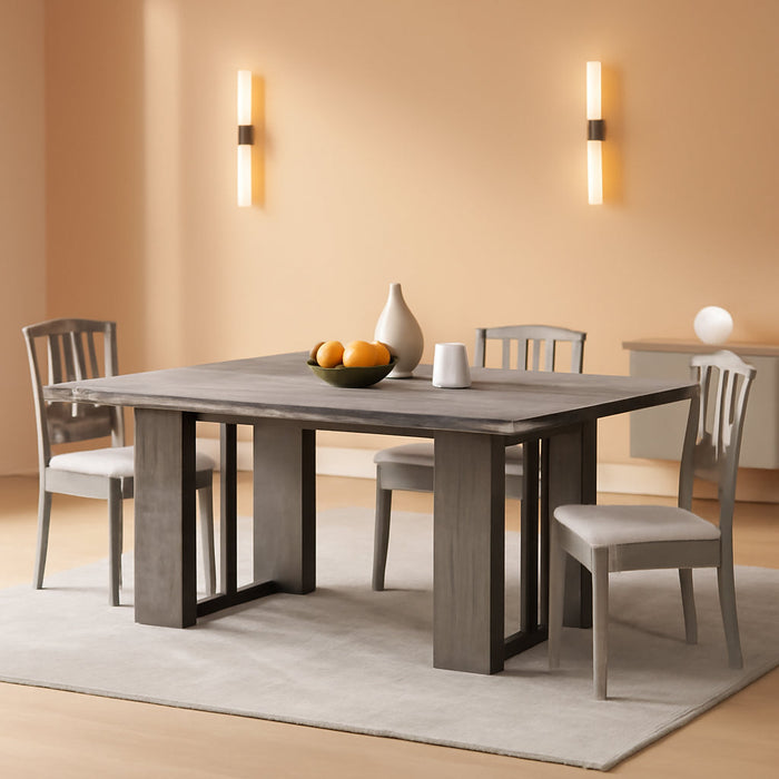 71" Large Dining Table for 6 to 8 People, Rustic Farmhouse Style Dinner Table, Rectangular Dining Table for Kitchen, Dining Room & Living Room