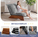 Grey Adjustable 3-Position Bean Bag Chair with Cover