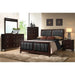 Carlton Bedroom Set with Upholstered Headboard Cappuccino