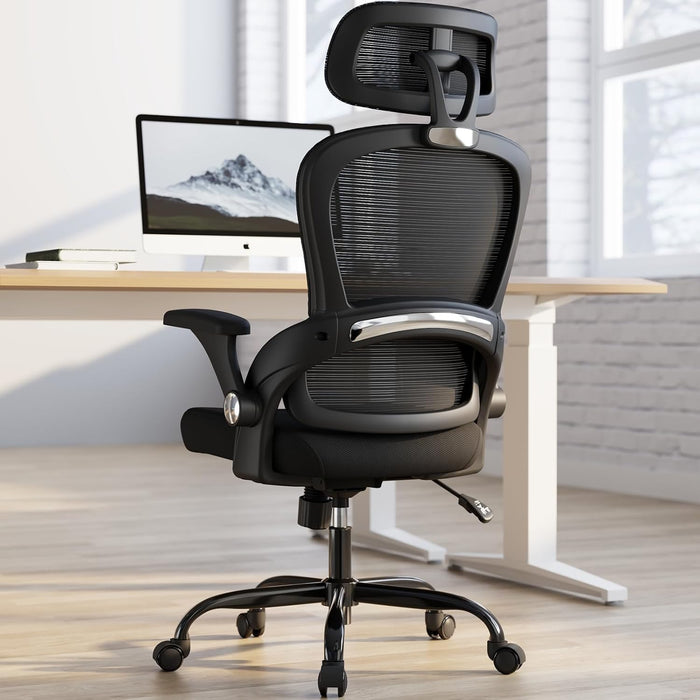 Office Chair - Ergonomic Desk Chair with Headrest Support for Adults