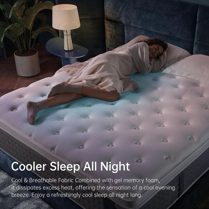 King Size Memory Foam Hybrid Mattress FiberglassFree