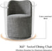 Boucle Swivel Dining Chair - Upholstered Barrel Kitchen Chairs with 360 Degree Rotation, Gray Modern Accent Vanity Chair for Dining Living Room, Bedroom, Makeup Room