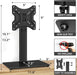 Universal TV Stand Base, Swivel Table Top TV Stand for 20-43 Inch Tvs/Monitors with 4 Level Height Adjustment and Tempered Glass Base, Holds up to 88 Lbs, VESA 200X200Mm