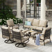 Tapasi 9 - Person Patio Conversation Set with Swivel Lounge Chairs & Optional Firepit Table
