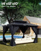 Hardtop Gazebo 12'X14' for All Weather, with Double Metal Roof, Aluminum Alloy Frame, Net, and Curtain, Permanent Building for Patio, Deck, Backyard, Lawn, and Garden, Gray