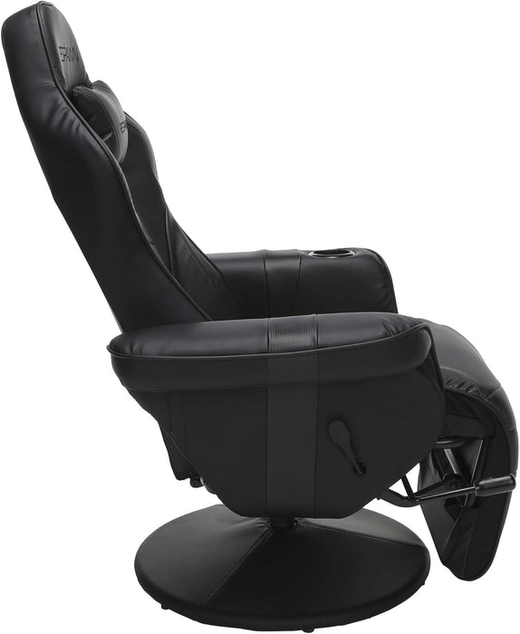 900 Gaming Recliner - Video Games Console Recliner Chair, Computer Recliner, Adjustable Leg Rest and Recline, Recliner with Cupholder, Reclining Gaming Chair with Footrest - Black