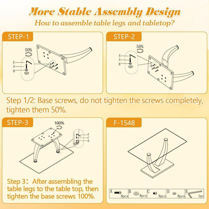 71' Faux Marble Dining Table - Dining Room Table for 6-8, Gold Kitchen Table with 0.4 Thickened Marble Pattern Tempered Glass Top and Golden Rectangular Base