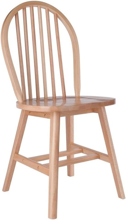 Windsor 2-Piece Chair Set, Solid Wood, Natural Finish