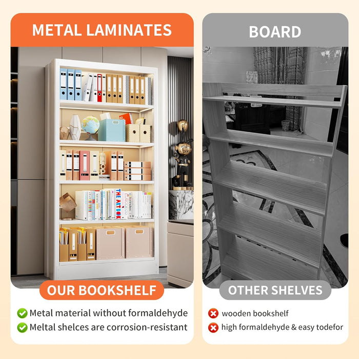 Commercial Grade Steel 71 Inch Adjustable Bookcase