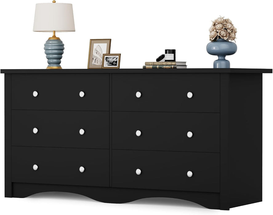 Black 6 Dresser for Bedroom