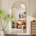 71"X30"Floor Mirror Full Length,Arched Full Length Mirror with Stand,Full Body Mirror,Hanging or Large Leaning for Bedroom Living Room Gold