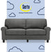 61" Linen Loveseat - Charcoal