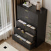 47" Tall Fluted 5-Drawer Dresser for Bedroom, Black